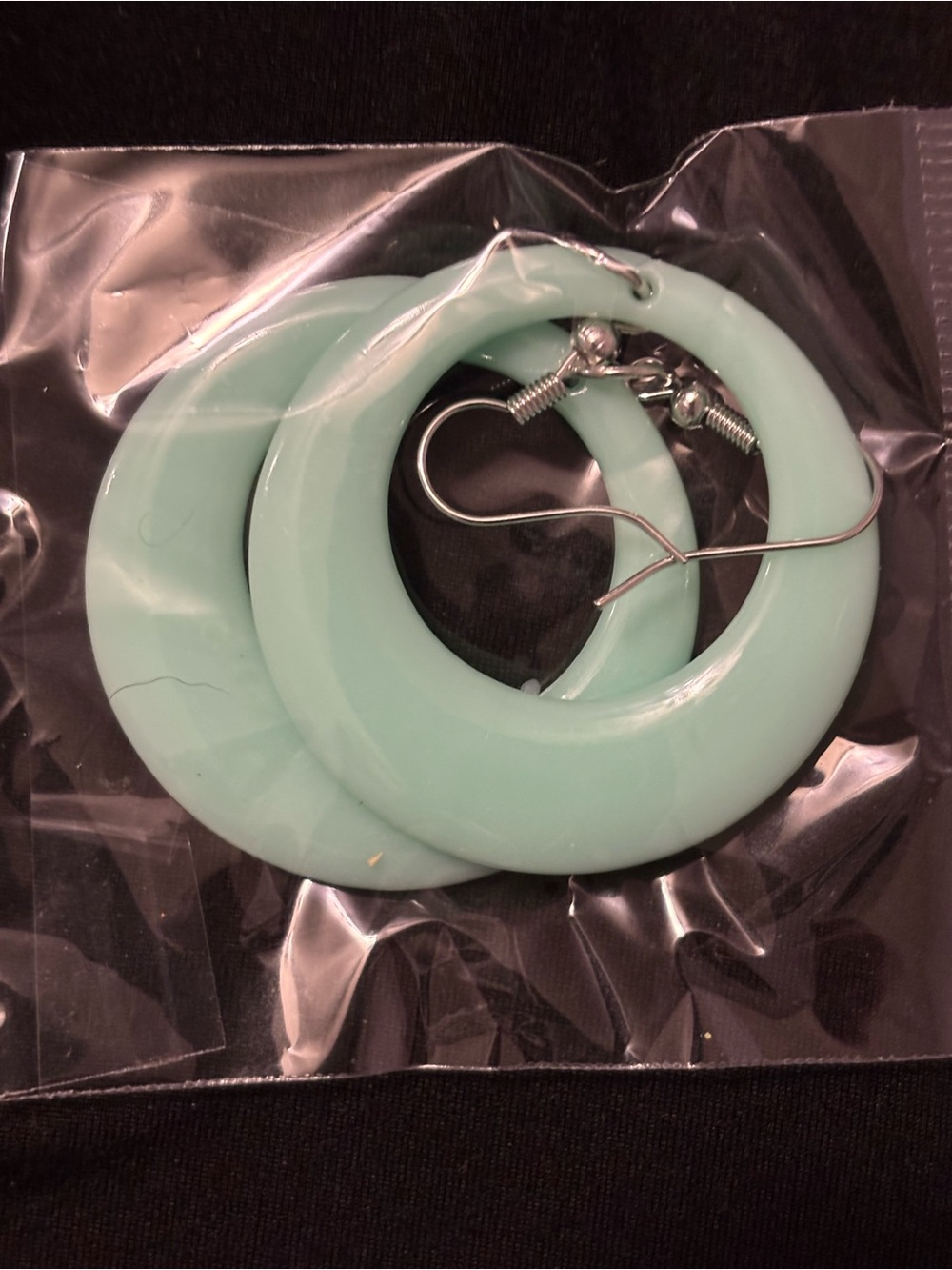 Mint Green Hoop Earrings